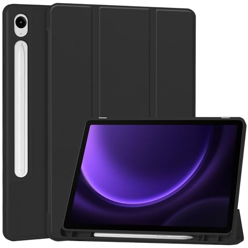 KNOXS Hülle für Huawei MatePad 11.5 S, Hochwertiges Weich TPU Mit S-Pen Halter Schutzhülle Hülle, [Automatischem Schlaf/Aufwach] für Huawei MatePad 11.5 S Hülle (Schwarz) von KNOXS