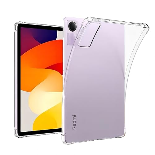 KNOXS Hülle für Xiaomi Redmi Pad SE, Slim Weiches Tup Stoßfest Schutzhülle,Nie Vergilbung(Crystal Clear) Kompatibel mit Xiaomi Redmi Pad SE 11 Zoll 2023 Case Cover (Transparent) von KNOXS