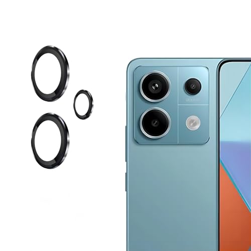 KNOXS Kameraschutz für Xiaomi Redmi Note 13 Pro, Anti-Kratzer HD 9H Harte Ringe Kamera Schutzfolie Anti-Scratch Ultradünn Gehärtetem Glas Linse Schutzfolie -Schwarz von KNOXS