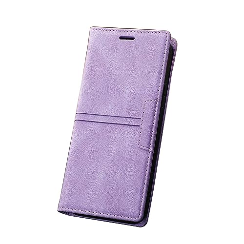 KNOXS Kompatibel mit Xiaomi Poco C65 Hülle - Leichter Luxus TPU+PU Leder Stoßfeste Handyhülle Flip Wallet Hülle für Xiaomi Poco C65 (Lila) von KNOXS