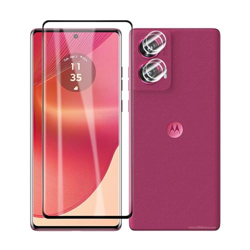 KNOXS Panzerglas für Schutzfolie für Motorola Edge 50 Fusion, 1 Stück Schutzglas und 2 Stück Kamera Schutzfolie, 9H Härte HD Glas Folie Displayschutzfolie [Sensitive Touch] (Transparent) von KNOXS