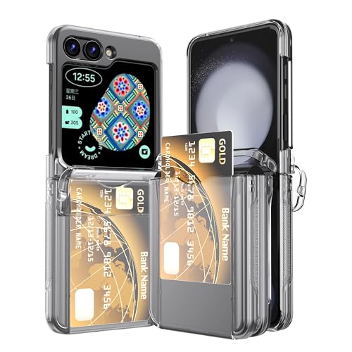 KNOXS Schutzhülle für Samsung Galaxy Z Flip 6 Hülle, Kartenkompatibel Ultradünnes Case, Samsung Galaxy Z Flip 6 Hülle PC Stoßfest Anti Fingerabdrücke Handyhülle Hand Schutzhülle (Durchsichtig) KNOXS Schutzhülle für Samsung Galaxy Z Flip 6 Hülle, Kartenkompatibel Ultradünnes Case, Samsung Galaxy Z Flip 6 Hülle PC Stoßfest Anti Fingerabdrücke Handyhülle Hand Schutzhülle (Durchsichtig) von KNOXS