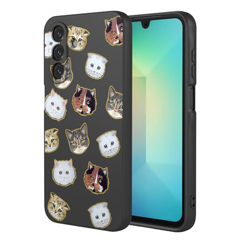 KOARWVC Handyhülle für Galaxy A26, Samsung A26, süßes Katzenmuster, schlank, schützend, weiches TPU, für Samsung Galaxy A26, schwarze Katze KOARWVC Handyhülle für Galaxy A26, Samsung A26, süßes Katzenmuster, schlank, schützend, weiches TPU, für Samsung Galaxy A26, schwarze Katze von KOARWVC