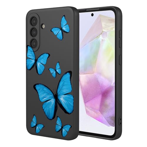 KOARWVC Handyhülle für Galaxy A36, Samsung A36, süßes Schmetterlingsmuster, schlank, schützend, weiches TPU, Stoßfänger, Handyhülle für Samsung Galaxy A36, schwarzer Schmetterling KOARWVC Handyhülle für Galaxy A36, Samsung A36, süßes Schmetterlingsmuster, schlank, schützend, weiches TPU, Stoßfänger, Handyhülle für Samsung Galaxy A36, schwarzer Schmetterling von KOARWVC