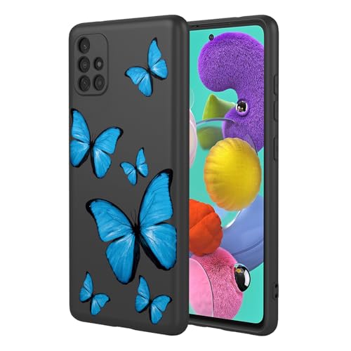 KOARWVC Handyhülle für Galaxy A51 4G, Samsung M40s SM-A515U Hülle, süßes Schmetterlingsmuster, schlank, schützend, weiches TPU, Stoßfänger, Handyhülle für Samsung Galaxy A51 4G, schwarzer KOARWVC Handyhülle für Galaxy A51 4G, Samsung M40s SM-A515U Hülle, süßes Schmetterlingsmuster, schlank, schützend, weiches TPU, Stoßfänger, Handyhülle für Samsung Galaxy A51 4G, schwarzer von KOARWVC