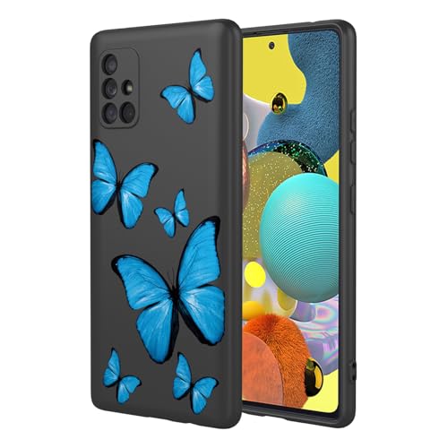 KOARWVC Handyhülle für Galaxy A51 5G, Samsung A51 5G SM-A516U Hülle, süßes Schmetterlingsmuster, schlank, schützend, weiches TPU, Stoßfänger, Handyhülle für Samsung Galaxy A51 5G, schwarzer KOARWVC Handyhülle für Galaxy A51 5G, Samsung A51 5G SM-A516U Hülle, süßes Schmetterlingsmuster, schlank, schützend, weiches TPU, Stoßfänger, Handyhülle für Samsung Galaxy A51 5G, schwarzer von KOARWVC