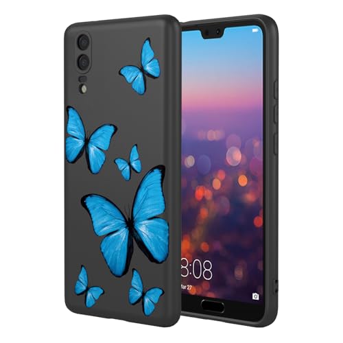 KOARWVC Handyhülle für Huawei P20, EML-L09C, EML-L29C, niedliches Schmetterlingsmuster-Design, schlank, schützend, weiches TPU, für Huawei P20, schwarzer Schmetterling KOARWVC Handyhülle für Huawei P20, EML-L09C, EML-L29C, niedliches Schmetterlingsmuster-Design, schlank, schützend, weiches TPU, für Huawei P20, schwarzer Schmetterling von KOARWVC