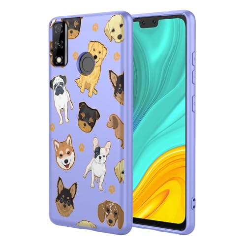 KOARWVC Handyhülle für Huawei Y9 2019, Huawei Y8s Hülle JKM-LX1, JKM-LX2, JKM-LX3, süßes Katzenmuster, schlank, schützend, weiche TPU-Bumper für Huawei Y9 2019, lila Hund KOARWVC Handyhülle für Huawei Y9 2019, Huawei Y8s Hülle JKM-LX1, JKM-LX2, JKM-LX3, süßes Katzenmuster, schlank, schützend, weiche TPU-Bumper für Huawei Y9 2019, lila Hund von KOARWVC