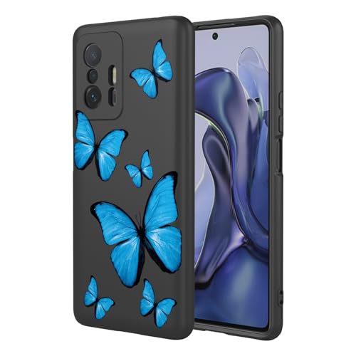 KOARWVC Handyhülle für Xiaomi 11T Hülle, XiaoMi 11T Pro Hülle 21081111RG, süßes Schmetterlingsmuster, schlank, schützend, weiches TPU, Stoßfänger, Handyhülle für Xiaomi Mi 11T 5G, schwarzer KOARWVC Handyhülle für Xiaomi 11T Hülle, XiaoMi 11T Pro Hülle 21081111RG, süßes Schmetterlingsmuster, schlank, schützend, weiches TPU, Stoßfänger, Handyhülle für Xiaomi Mi 11T 5G, schwarzer von KOARWVC