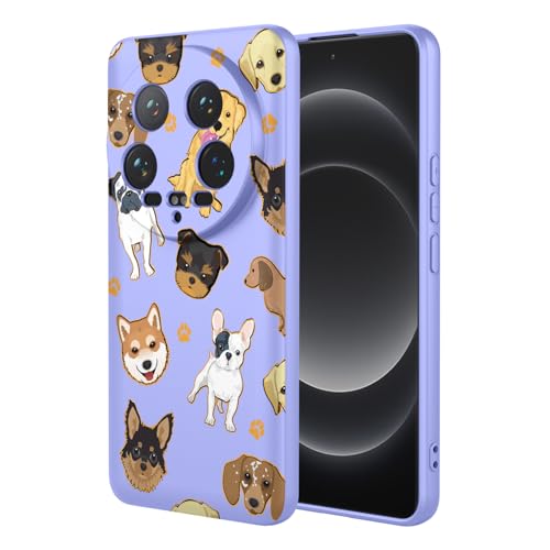 KOARWVC Handyhülle für Xiaomi 14 Ultra, 24031PN0DC, 24030PN60G, süßes Hundemuster, dünn, schützend, weiches TPU, Stoßfänger, Handyhülle für Xiaomi 14 Ultra, violetter Hund KOARWVC Handyhülle für Xiaomi 14 Ultra, 24031PN0DC, 24030PN60G, süßes Hundemuster, dünn, schützend, weiches TPU, Stoßfänger, Handyhülle für Xiaomi 14 Ultra, violetter Hund von KOARWVC