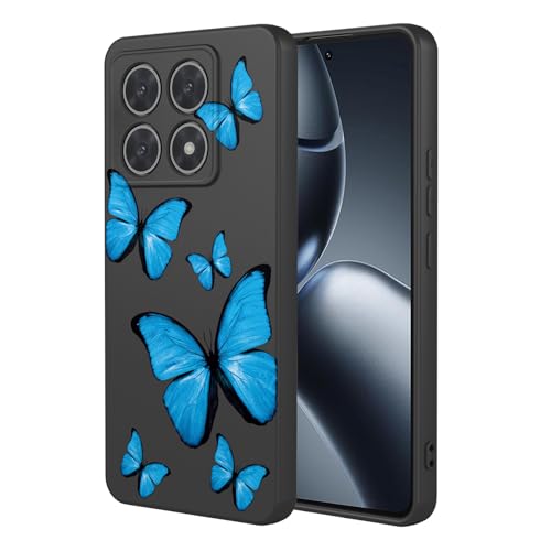 KOARWVC Handyhülle für Xiaomi 14T Pro, süßes Schmetterlingsmuster, dünn, schützend, weiches TPU, Stoßfänger, Handyhülle für Xiaomi 14T Pro, schwarzer Schmetterling KOARWVC Handyhülle für Xiaomi 14T Pro, süßes Schmetterlingsmuster, dünn, schützend, weiches TPU, Stoßfänger, Handyhülle für Xiaomi 14T Pro, schwarzer Schmetterling von KOARWVC