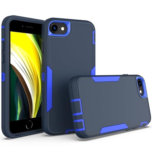 KOARWVC Schutzhülle für iPhone 6/7, iPhone 8, iPhone SE 2020, iPhone SE 2022, magnetische Autohalterung, strapazierfähig, Militärqualität, stoßfest, Schutzhülle für iPhone 6, 7, 8, Blau KOARWVC Schutzhülle für iPhone 6/7, iPhone 8, iPhone SE 2020, iPhone SE 2022, magnetische Autohalterung, strapazierfähig, Militärqualität, stoßfest, Schutzhülle für iPhone 6, 7, 8, Blau von KOARWVC