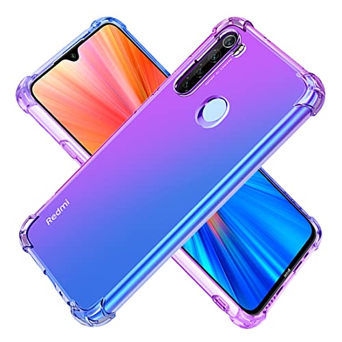 KOARWVC Hülle für Redmi Note 8 (2019/2021) Hülle M1908C3JH M1908C3JGG Hülle, Clear Case Gradient Slim Anti Scratch TPU Stoßfest Schutzhülle Handyhülle Cover für Xiaomi Redmi Note 8 (Lila/Blau) von KOARWVC