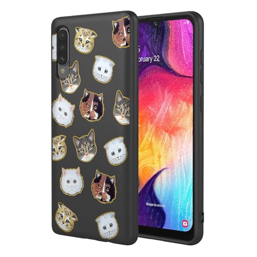 KOARWVC Schutzhülle für Galaxy A50, Samsung Galaxy A30S, SM-A505U, süßes Katzenmuster, schlank, schützend, weiches TPU, für Samsung Galaxy A50, schwarze Katze KOARWVC Schutzhülle für Galaxy A50, Samsung Galaxy A30S, SM-A505U, süßes Katzenmuster, schlank, schützend, weiches TPU, für Samsung Galaxy A50, schwarze Katze von KOARWVC