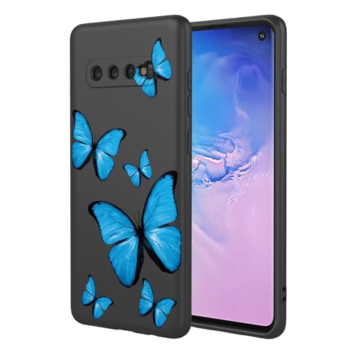 KOARWVC Schutzhülle für Galaxy S10, Samsung S10 SM-G973U, süßes Schmetterlingsmuster, schlank, schützend, weiches TPU, für Samsung Galaxy S10, schwarzer Schmetterling KOARWVC Schutzhülle für Galaxy S10, Samsung S10 SM-G973U, süßes Schmetterlingsmuster, schlank, schützend, weiches TPU, für Samsung Galaxy S10, schwarzer Schmetterling von KOARWVC