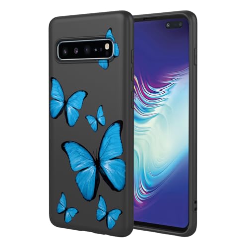 KOARWVC Schutzhülle für Galaxy S10 5G, Samsung S10 5G SM-G977U, süßes Schmetterlingsmuster, schlank, schützend, weiches TPU, für Samsung Galaxy S10 5G, schwarzer Schmetterling KOARWVC Schutzhülle für Galaxy S10 5G, Samsung S10 5G SM-G977U, süßes Schmetterlingsmuster, schlank, schützend, weiches TPU, für Samsung Galaxy S10 5G, schwarzer Schmetterling von KOARWVC