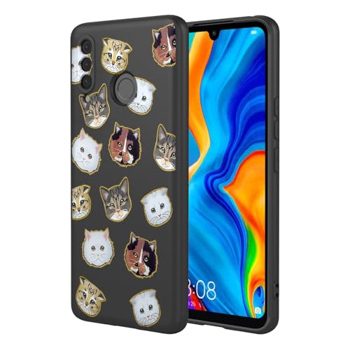 KOARWVC Schutzhülle für Huawei P30 Lite, Huawei nova 4e MAR-L01A MAR-L21A MAR-LX1A, süßes Katzenmuster, dünn, schützend, weiches TPU, Stoßfänger, Handyhülle für Huawei P30 Lite, schwarze Katze KOARWVC Schutzhülle für Huawei P30 Lite, Huawei nova 4e MAR-L01A MAR-L21A MAR-LX1A, süßes Katzenmuster, dünn, schützend, weiches TPU, Stoßfänger, Handyhülle für Huawei P30 Lite, schwarze Katze von KOARWVC