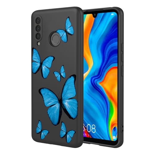 KOARWVC Schutzhülle für Huawei P30 lite, nova 4e MAR-L01A MAR-L21A MAR-LX1A, süßes Schmetterlingsmuster, schlank, schützend, weiches TPU, Stoßfänger, Handyhülle für Huawei P30 Lite, schwarzer KOARWVC Schutzhülle für Huawei P30 lite, nova 4e MAR-L01A MAR-L21A MAR-LX1A, süßes Schmetterlingsmuster, schlank, schützend, weiches TPU, Stoßfänger, Handyhülle für Huawei P30 Lite, schwarzer von KOARWVC