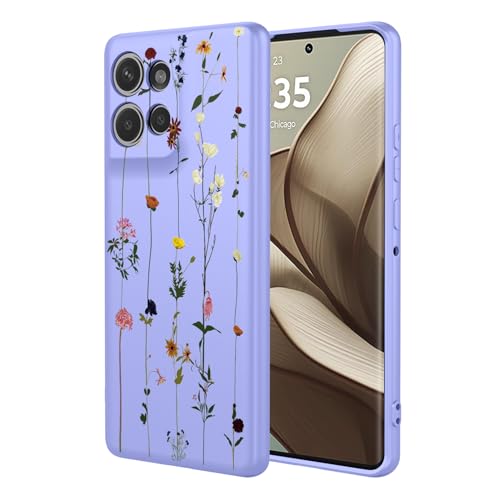 KOARWVC Schutzhülle für Moto Edge 50, Motorola Edge 50, süßes Blumenmuster, dünn, schützend, weiches TPU, für Motorola Edge 50, Lila Garten KOARWVC Schutzhülle für Moto Edge 50, Motorola Edge 50, süßes Blumenmuster, dünn, schützend, weiches TPU, für Motorola Edge 50, Lila Garten von KOARWVC