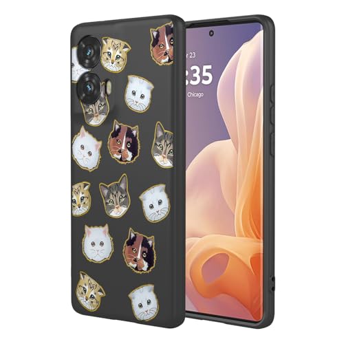 KOARWVC Schutzhülle für Moto Edge 50 Fusion, Motorola Edge 50 Fusion, süßes Katzenmuster, dünn, schützend, weiches TPU, für Motorola Edge 50 Fusion, schwarze Katze KOARWVC Schutzhülle für Moto Edge 50 Fusion, Motorola Edge 50 Fusion, süßes Katzenmuster, dünn, schützend, weiches TPU, für Motorola Edge 50 Fusion, schwarze Katze von KOARWVC