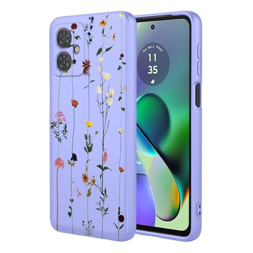 KOARWVC Schutzhülle für Moto G14, Motorola G14 XT2341, süßes Blumenmuster, dünn, schützend, weiches TPU, für Motorola Moto G14, Lila Garten KOARWVC Schutzhülle für Moto G14, Motorola G14 XT2341, süßes Blumenmuster, dünn, schützend, weiches TPU, für Motorola Moto G14, Lila Garten von KOARWVC
