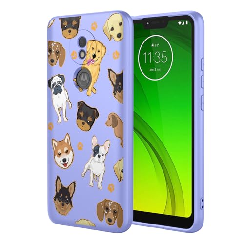 KOARWVC Schutzhülle für Moto G7 Power, XT1955, XT1955-4, süßes Katzenmuster, dünn, schützend, weiches TPU, für Motorola G7 Power, violetter Hund KOARWVC Schutzhülle für Moto G7 Power, XT1955, XT1955-4, süßes Katzenmuster, dünn, schützend, weiches TPU, für Motorola G7 Power, violetter Hund von KOARWVC
