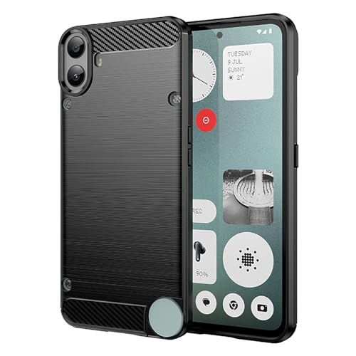 KOARWVC Schutzhülle für Nothing CMF Phone 1, Kohlefaser, stoßfest, robust, weiche TPU-Rückseite, für Nothing CMF Phone 1, Schwarz KOARWVC Schutzhülle für Nothing CMF Phone 1, Kohlefaser, stoßfest, robust, weiche TPU-Rückseite, für Nothing CMF Phone 1, Schwarz von KOARWVC