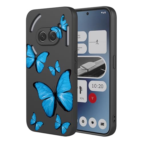 KOARWVC Schutzhülle für Nothing Phone 2a Plus, süßes Schmetterlingsmuster, dünn, schützend, weiches TPU, Stoßfänger, für Nothing Phone 2a Plus, schwarzer Schmetterling KOARWVC Schutzhülle für Nothing Phone 2a Plus, süßes Schmetterlingsmuster, dünn, schützend, weiches TPU, Stoßfänger, für Nothing Phone 2a Plus, schwarzer Schmetterling von KOARWVC