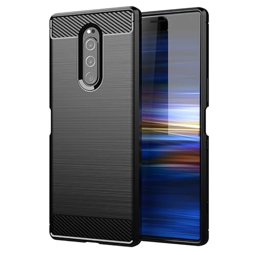 KOARWVC Schutzhülle für Sony Xperia 1, J8110, J8170, J9110, Karbonfaser, stoßfest, robust, weiches TPU, Schwarz KOARWVC Schutzhülle für Sony Xperia 1, J8110, J8170, J9110, Karbonfaser, stoßfest, robust, weiches TPU, Schwarz von KOARWVC