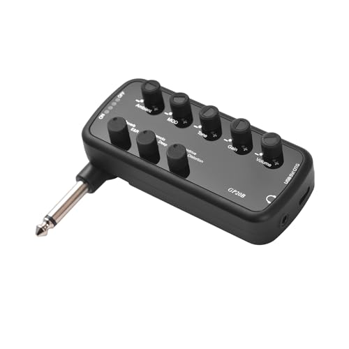 KOCAN Bassverstärker, Mini-Verstärker, tragbarer Kopfhörer-Bassverstärker, Plug-and-Play für E-Bass, Musikinstrument, 3 integrierte Lautsprechersimulationen, OTG-interne Aufnahme von KOCAN