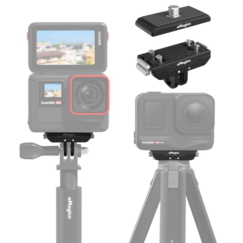 KOCAN Kamera-Schnellwechselhalterung, AC14 Magnetische Schnellwechselhalterung für Action-Kamera, Kamerahalterung aus Metall mit universellem 1/4-Zoll-Schraubenloch und Sportkamera-Adapter, 1/4-Zoll-S von KOCAN