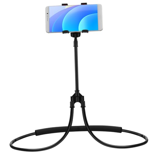 KOCKSHION 1Stück Handyhalterung für Hals Flexibler U Förmiger Telefonständer Verstellbare Halterung für Smartphones Kreativer Desktop Aufhänger für Home Office Freizeit Schwarz KOCKSHION 1Stück Handyhalterung für Hals Flexibler U Förmiger Telefonständer Verstellbare Halterung für Smartphones Kreativer Desktop Aufhänger für Home Office Freizeit Schwarz von KOCKSHION