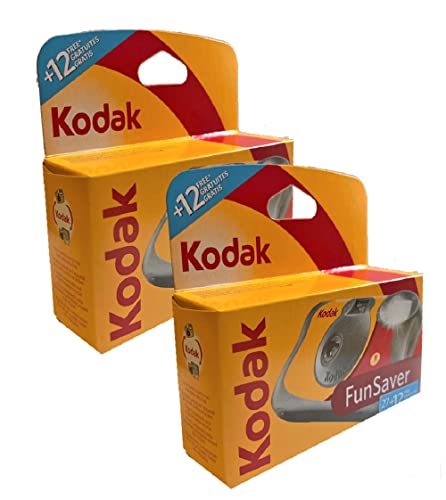 KODAK 2 x 1A Photo PORST Einwegkamera Fun Saver/Hochzeitskamera/Partykamera (je 27+12 Aufnahmen, ISO 800, 35mm) von KODAK