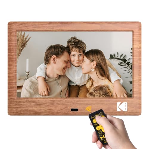 7 Zoll Digitale Bilderrahmen KODAK, Elektronischer Fotorahmen, IPS-Bildschirm, Foto/Musik/Video Player/Kalender/Alarm, Unterstützung USB Oder SD Karte, Automatisch Drehende, mit Fernbedienung 7 Zoll Digitale Bilderrahmen KODAK, Elektronischer Fotorahmen, IPS-Bildschirm, Foto/Musik/Video Player/Kalender/Alarm, Unterstützung USB Oder SD Karte, Automatisch Drehende, mit Fernbedienung von KODAK