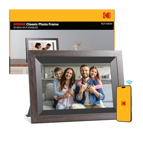 KODAK 10,1 Zoll WiFi Digitaler Bilderrahmen, 1280x800 HD IPS Touchscreen Smarter Bilderrahmen WLAN, 32GB Speicher, Automatische Rotation, Wandmontagefähig, Teilen Sie Fotos sofort von überall aus KODAK 10,1 Zoll WiFi Digitaler Bilderrahmen, 1280x800 HD IPS Touchscreen Smarter Bilderrahmen WLAN, 32GB Speicher, Automatische Rotation, Wandmontagefähig, Teilen Sie Fotos sofort von überall aus von KODAK