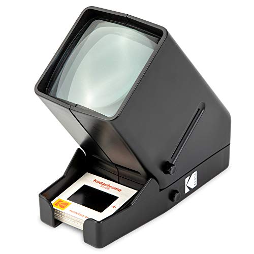KODAK 35-mm-Diaprojektor und Filmbetrachtungsgerät – Batteriebetrieb, 3-fache Vergrößerung, LED-beleuchtete Anzeige – für 35-mm-Dias und Filmnegative von KODAK