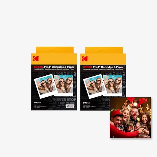 KODAK 4PASS Filmkartusche 10,2 x 10,2 cm (120 Blatt) für Kodak Mini Shot 4 ERA Sofortbildkamera und Fotodrucker von KODAK
