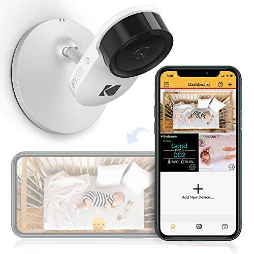 KODAK Cherish C120 Babykamera mit mobiler App, hochauflösende Baby-Kamera, mit Möglichkeit zum Zoomen aus der Ferne, Zwei-Wege-Audio von KODAK