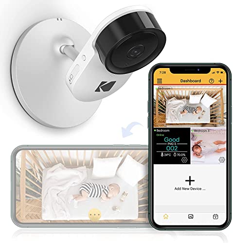 KODAK Cherish C120 Babykamera mit mobiler App, hochauflösende Babykamera, mit Zoomfunktion, Zwei-Wege-Audio KODAK Cherish C120 Babykamera mit mobiler App, hochauflösende Babykamera, mit Zoomfunktion, Zwei-Wege-Audio von KODAK