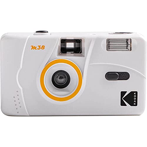 KODAK DA00244 - KODAK M38-35mm Wiederaufladbare Kamera, Hochwertiges Objektiv, Integrierter Blitz, AA-Batterie - Grau von KODAK