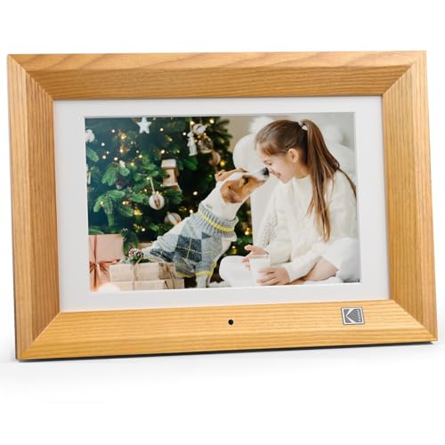 KODAK Digitaler Bilderrahmen 10 Zoll mit Fernbedienung, Hölz Elektronischer Fotorahmen No WLAN, 8 GB Speicher, 1280x800 IPS, Unterstützung Bild, Video, Musik, USB, SD Karte und Automatisch Drehende KODAK Digitaler Bilderrahmen 10 Zoll mit Fernbedienung, Hölz Elektronischer Fotorahmen No WLAN, 8 GB Speicher, 1280x800 IPS, Unterstützung Bild, Video, Musik, USB, SD Karte und Automatisch Drehende von KODAK