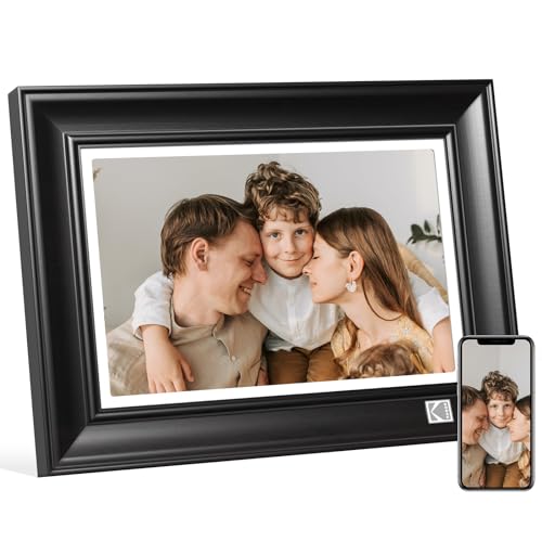 KODAK Digitaler Bilderrahmen WLAN Digitale Bilderrahmen 10 zoll mit 32 GB Speicher, Hölz Elektronischer Bilderrahmen mit FHD 1920*1200 Touchscreen, Teilen Sie Fotos, Videos, Musik mit Ihren Liebsten KODAK Digitaler Bilderrahmen WLAN Digitale Bilderrahmen 10 zoll mit 32 GB Speicher, Hölz Elektronischer Bilderrahmen mit FHD 1920*1200 Touchscreen, Teilen Sie Fotos, Videos, Musik mit Ihren Liebsten von KODAK