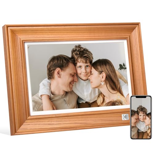 KODAK Digitaler Bilderrahmen WLAN digitale bilderrahmen 10 zoll mit 32 GB Speicher, Hölz Elektronischer Bilderrahmen mit FHD 1920*1200 Touchscreen, Teilen Sie Fotos, Videos, Musik mit Ihren Liebsten KODAK Digitaler Bilderrahmen WLAN digitale bilderrahmen 10 zoll mit 32 GB Speicher, Hölz Elektronischer Bilderrahmen mit FHD 1920*1200 Touchscreen, Teilen Sie Fotos, Videos, Musik mit Ihren Liebsten von KODAK