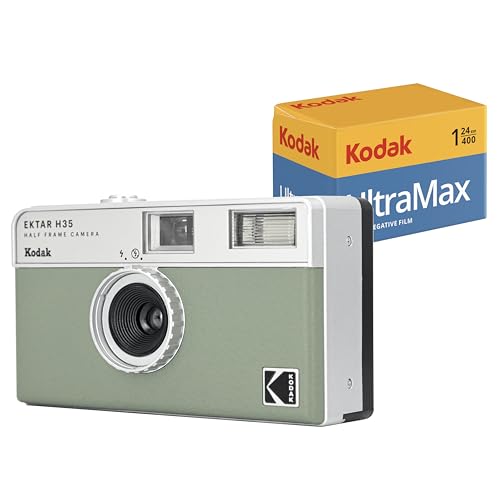 KODAK EKTAR H35 Halbformat-Filmkamera-Set mit Kodak Ultramax 400/24exp Rollfilm (Salbei) von KODAK