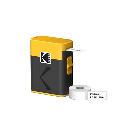 KODAK Label ERA M50 Etikettendruckmaschine, Gelb (Etikettendrucker mit 1 Rolle Sticker-Etiketten) von KODAK