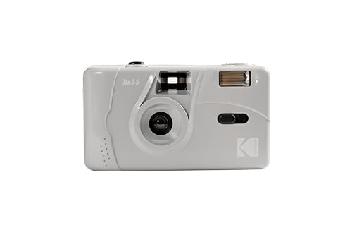 KODAK M35 DA00255 Kamera, wiederaufladbar, 35 mm, Weitwinkelobjektiv, optischer Sucher, integrierter Blitz, AAA-Batterie, Grau von KODAK