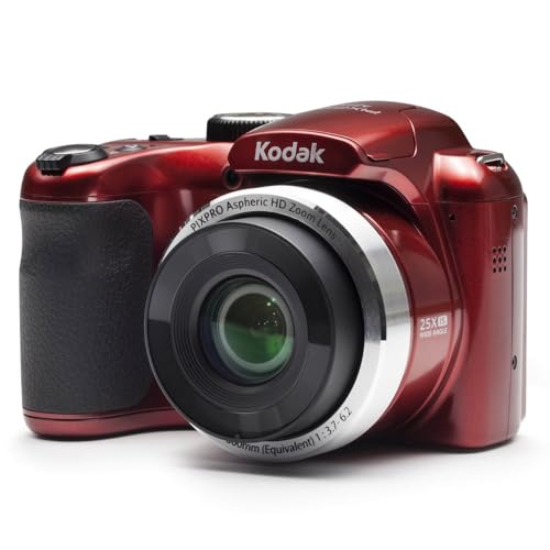 KODAK Pixpro AZ252 - Digitale Bridge-Kamera, 16 MP, 25X optischer Zoom, HD 720p Video, 24-mm-Weitwinkel, optische Bildstabilisierung, 3-Zoll-LCD - Rot KODAK Pixpro AZ252 - Digitale Bridge-Kamera, 16 MP, 25X optischer Zoom, HD 720p Video, 24-mm-Weitwinkel, optische Bildstabilisierung, 3-Zoll-LCD - Rot von KODAK