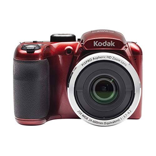 KODAK Pixpro AZ252 - Digitale Bridgekamera (16 MP, 25-facher optischer Zoom, HD-Video, 3"-LCD-Monitor) Rot von KODAK