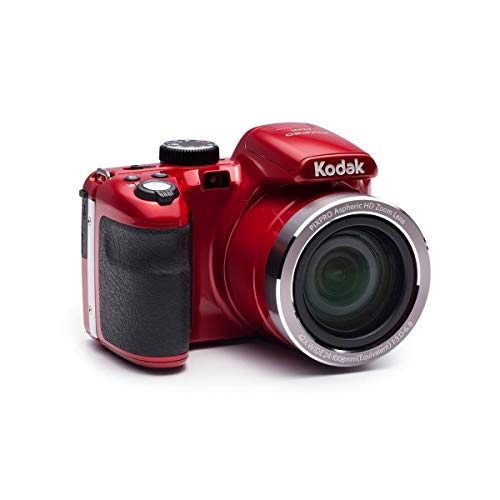 KODAK Pixpro AZ421 - Digitale Bridge-Kamera, 42X optischer Zoom, 24-mm-Weitwinkel, 16 MP, 3-Zoll-LCD, HD 720p Video, optische Bildstabilisierung (OIS), Li-Ionen-Batterie - Rot von AgfaPhoto