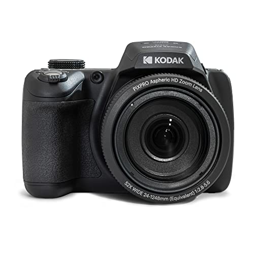 KODAK Pixpro AZ527 - Digitale Bridge-Kamera 20 MP, 52X optischer Zoom, BSI-CMOS-Sensor, 3-Zoll-LCD, Wi-Fi, Bildstabilisierung - Schwarz von KODAK